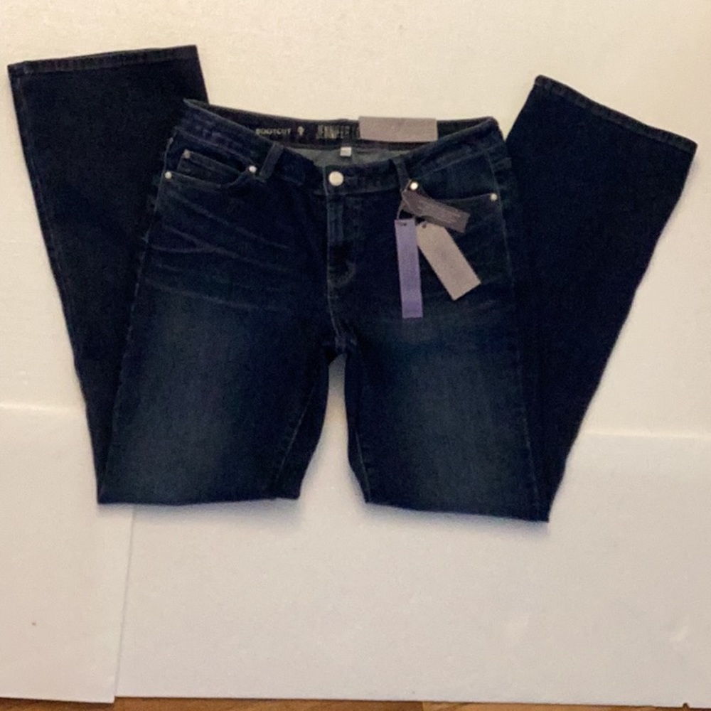 Jennifer Lopez Women’s Jeans Bootcut Dark Blue Denim Stretch Size 12